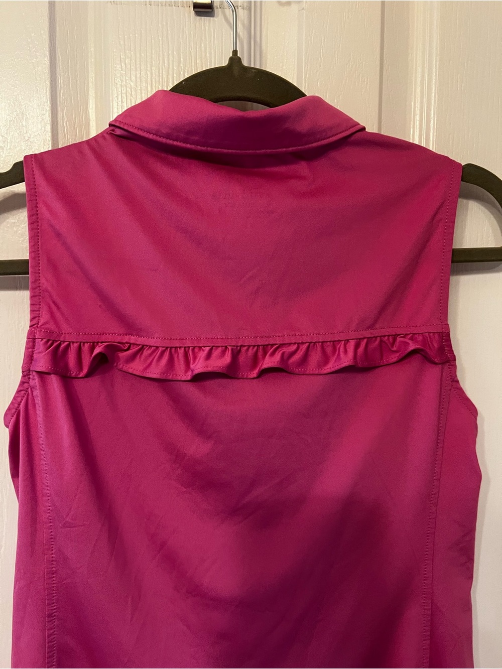 Vineyard Vines Women's Sleeveless Hot Pink Performance Ruffle Golf Polo, Size XS - Picture 10 of 11